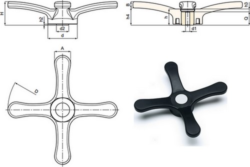 EUROMODEL Volante de control de cuatro brazos