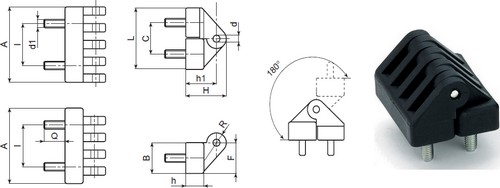 Bisagra universal de tornillo